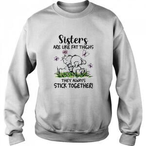 Elephant Sisters Stick Together Funny Sisterhood Quote Sweatshirt